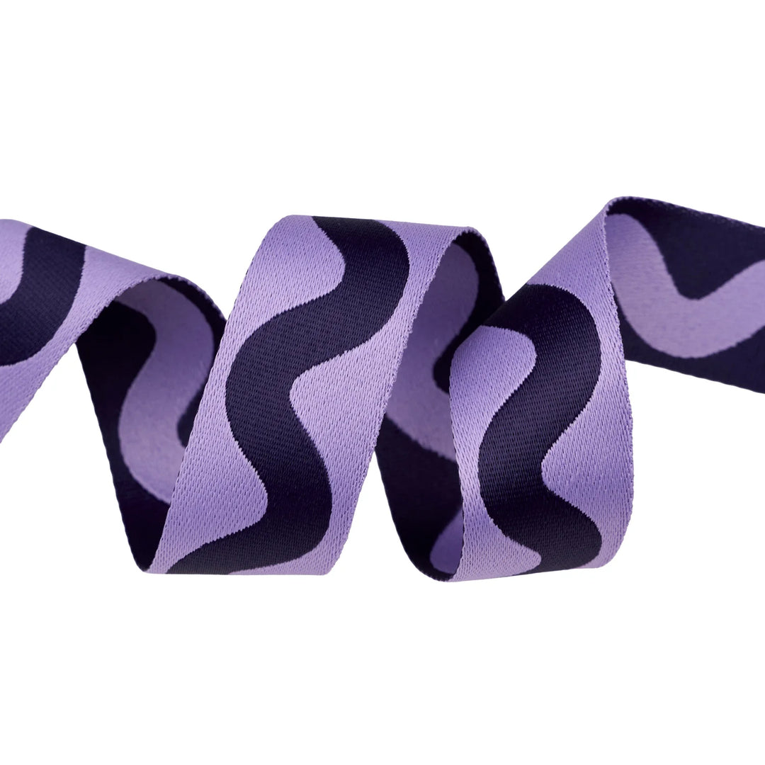 Floral Reef - Big Squiggle in Ultraviolet - 1-1/2" width WEBBING - by Tula Pink - 3 YD PACK