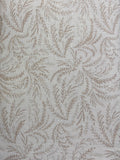 Tan Leaf on White | Linen Rayon Blend