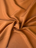 Cinnamon Orange Brown Georgette | Silk | Made in Italy