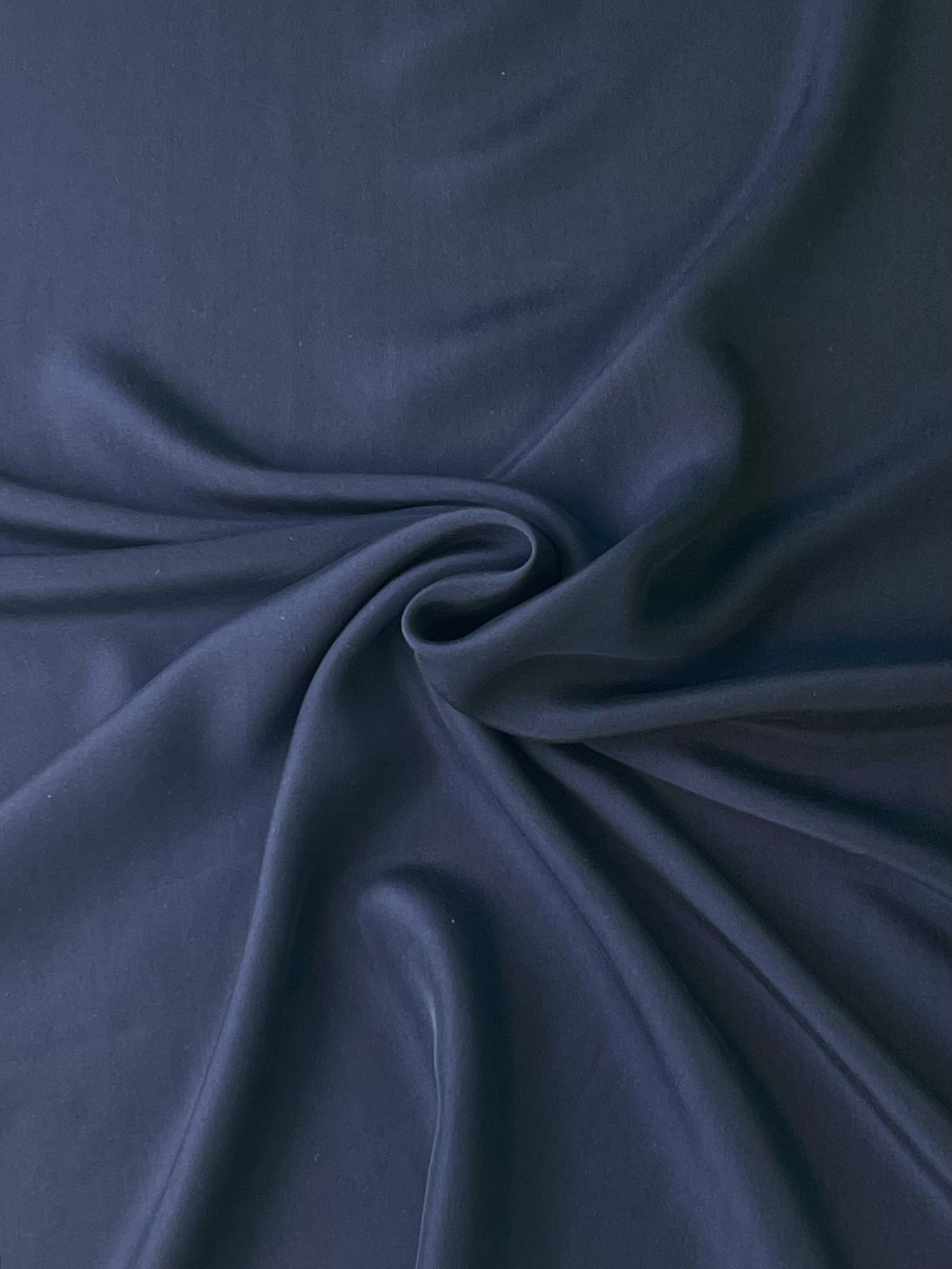 Navy Blue Crepe | Silk | Made in Italy