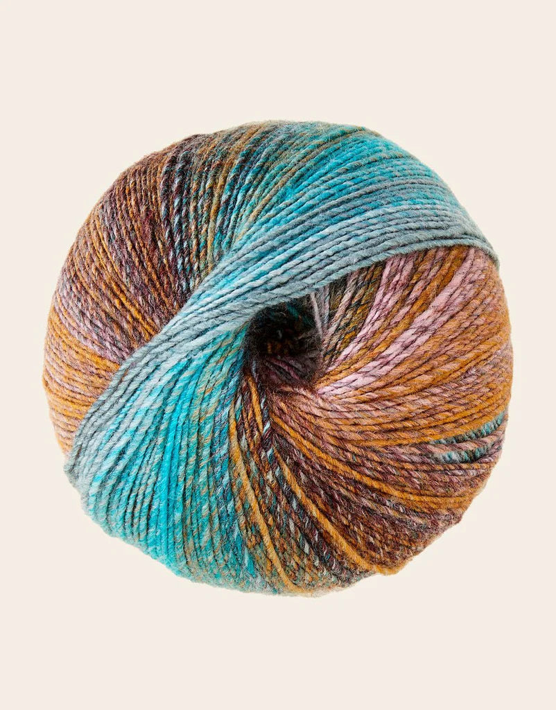 SIRDAR JEWELSPUN ARAN, 200G SELF STRIPING YARN